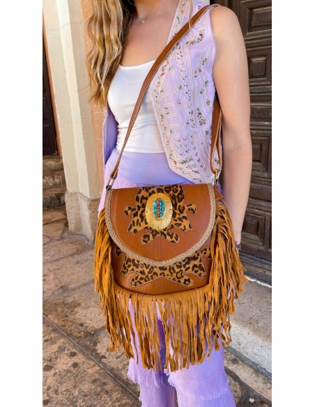 Bolso boho piel fashion