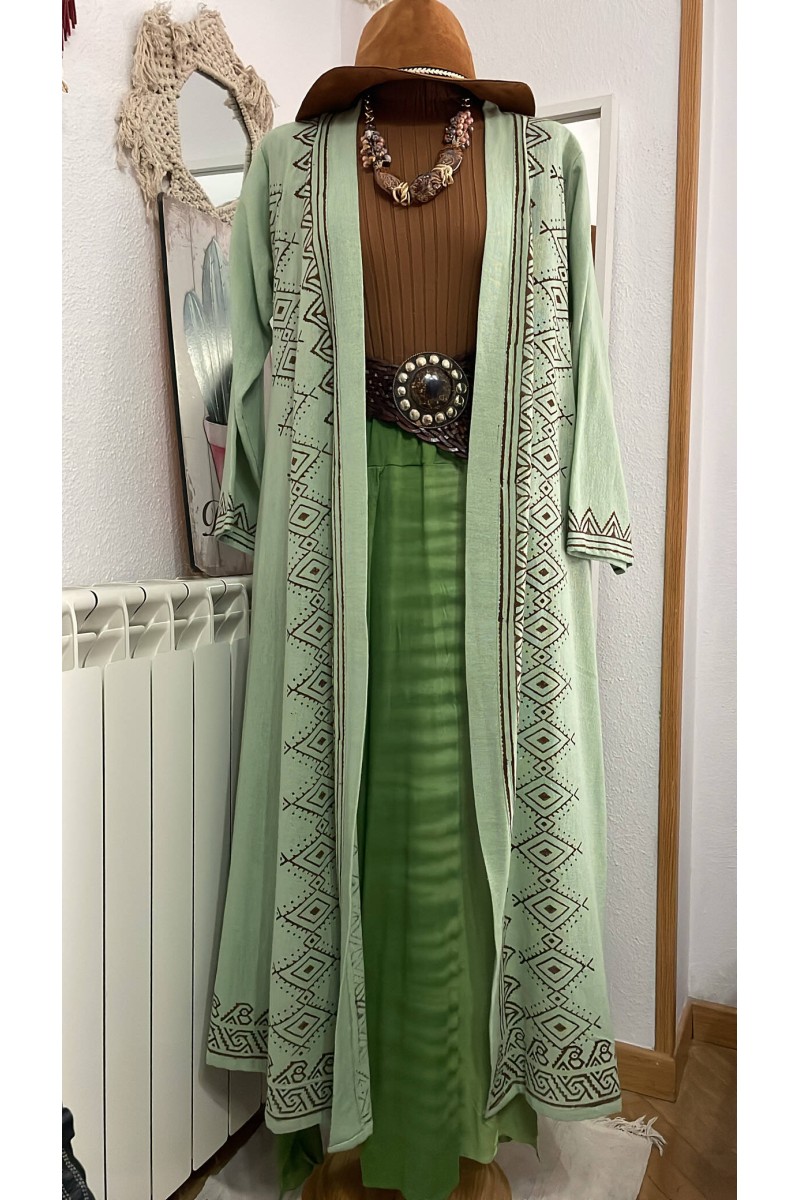 KIMONO BLOOK PRINT MENTA